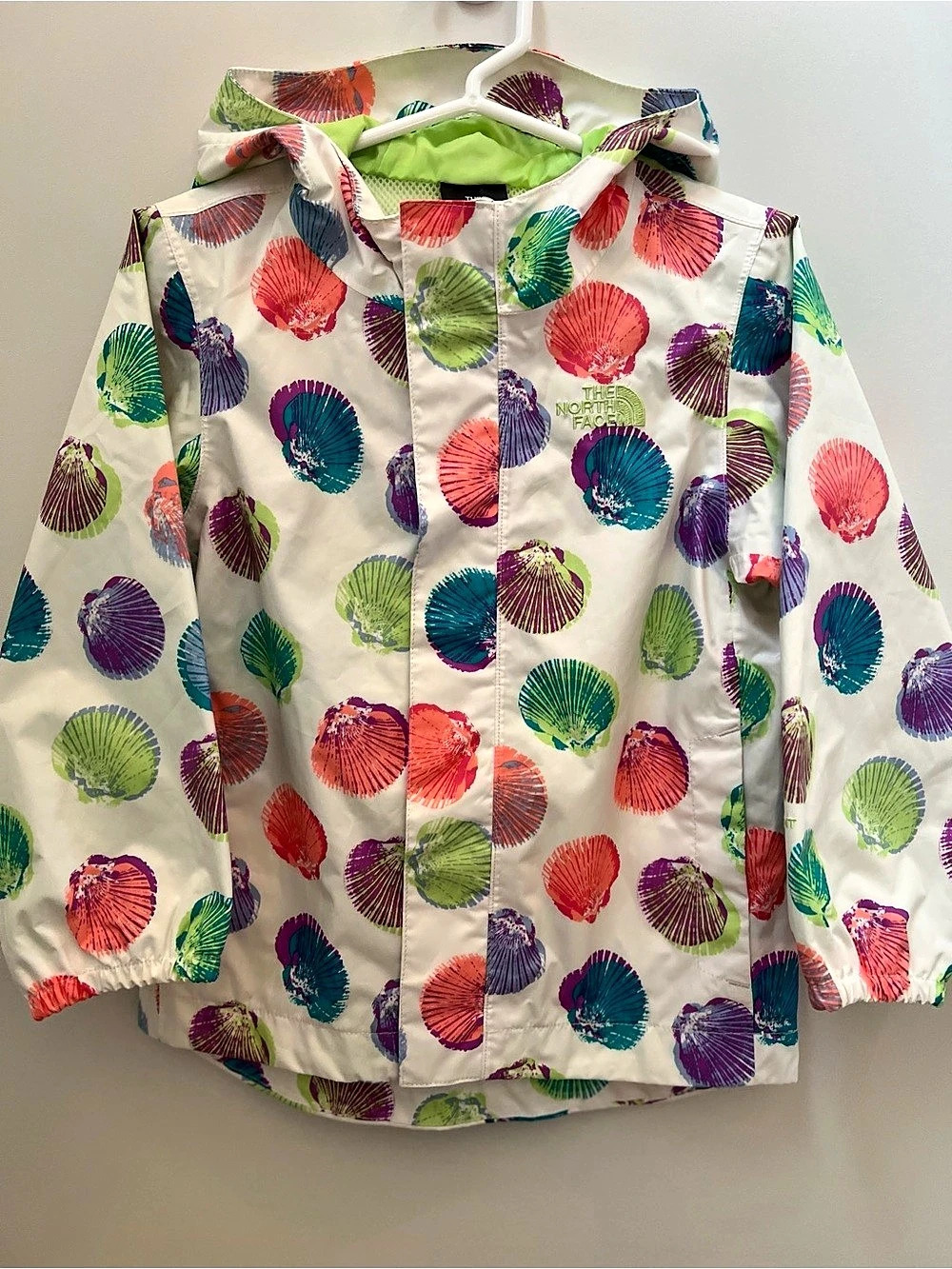The North Face Kids Printed Hooded Wind Shell Jacket rain resistant 3T/3